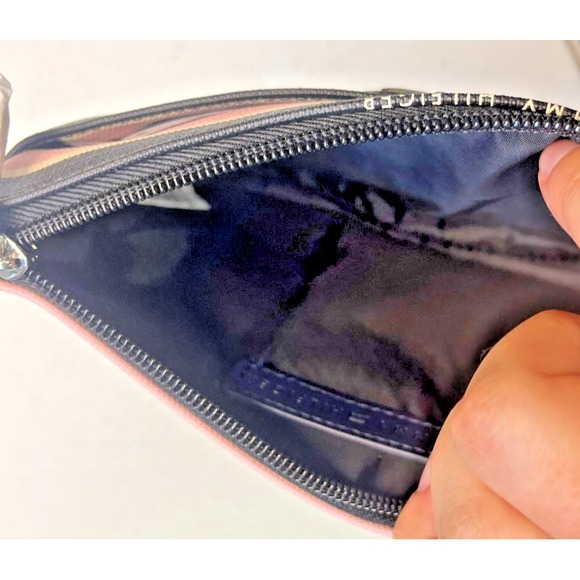 Tommy Hilfiger Women s Logo Pink and Black Stripe Wristlet Wallet - Picture 5 of 5